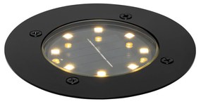 Spot modern la sol negru cu LED IP65 Solar - Terry