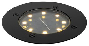 Spot modern pentru sol negru cu LED inclus IP65 solar - Terry