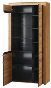 Vitrină Kogro 12 (stejar camargue + negru mat). 1068151