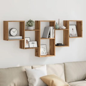 vidaXL Raft de perete, lemn artizanal, 159x18x66 cm, lemn prelucrat