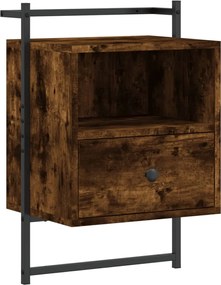 vidaXL Noptieră de perete, stejar sonoma, 40x30x61 cm, lemn prelucrat