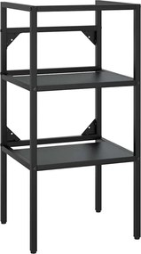 vidaXL Cadru chiuvetă de baie, negru, 40x38x83 cm, fier