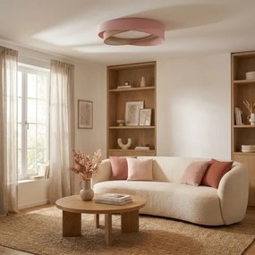 BRILAGI-LED Plafonieră VELVET TWIST LED/24W/230V 4000K Ø 55 cm roz./bej.