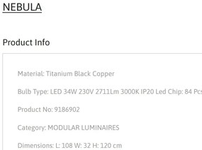 Lustra LED suspendata design modern NEBULA