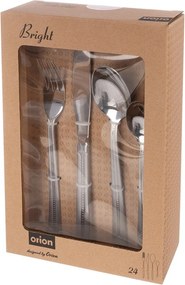 Tacâmuri argintii din oțel inoxidabil 24 buc. Bright – Orion