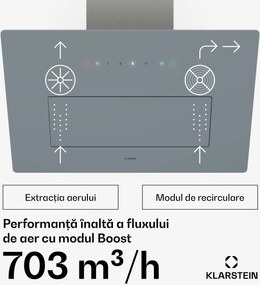 Klarstein Hotă SleekAir, A+++, 717m³/h, Touch, LED, 60cm