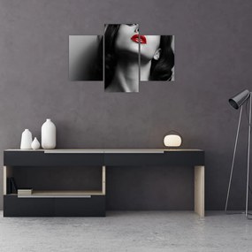 Tablou - Portretul unei femei cu ruj roșu (90x60 cm)