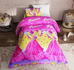Lenjerie de pat copii bumbac Princess Disney /160x200 cm dimensiune standard