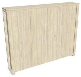 Dulap înalt pentru haine Verno+ S 260 x 46 x 210 cm, salcâm / vanilie