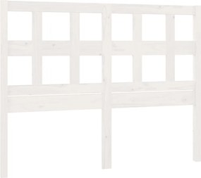 vidaXL Tăblie de pat, alb, 145,5x4x100 cm, lemn masiv de pin