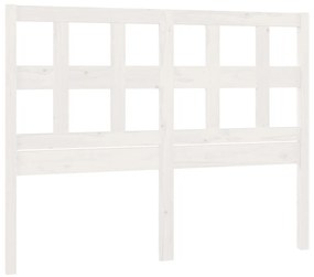 818921 vidaXL Tăblie de pat, alb, 145,5x4x100 cm, lemn masiv de pin