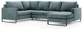 Canapea albastra in forma de U, CORNER