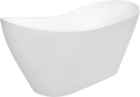 Cada freestanding Besco Viya 170x72 cm alb lucios