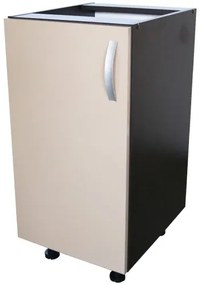 Corp inferior cu 1 usa Zebra, Wenge / Cappuccino, fara blat, 40 x 82 x 50 cm
