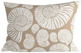 Set 2 bucati huse decorative pentru perna din microfibra SNAIL SHELL 50x70 cm, maro