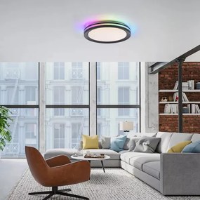 Plafonieră LED RGBW dimabilă JUST LIGHT. 7509018 GANGES LED/24W/230V + telecomandă