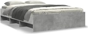vidaXL Cadru de pat, gri beton, 120x190 cm, lemn prelucrat