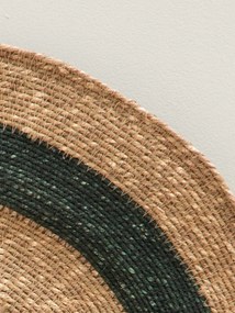 Oglinda de perete din iuta naturala D60cm Reed