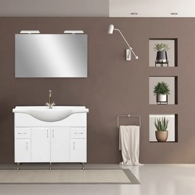 Mobilier complet de baie Bianca Prime 105, alb lucios