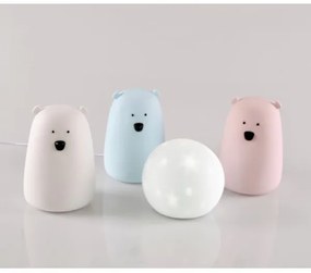 Lampă LED RGB pentru copii BEAR, tactilă, 0,8W, 5V, albă + USB
