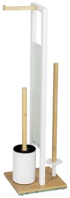 Suport pentru hârtie igienică alb/în culoare naturală din oțel Rivalta – Wenko