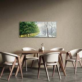 Tablou - Iarna versus vara (120x50 cm)