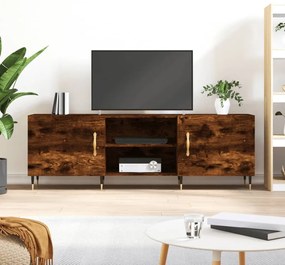 vidaXL Comodă TV, stejar fumuriu, 150x30x50 cm, lemn compozit