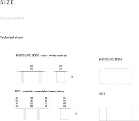 Masa eleganta design LUX Manhattan marmura 200x100cm