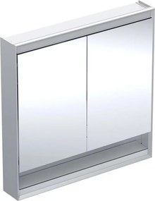 Dulap cu oglinda si nisa Geberit One ComfortLight 90 cm aluminiu eloxat