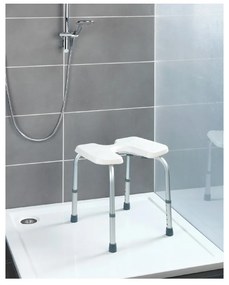 Scaun pentru duș Wenko Hygienic Stool White, 53 x 46 cm