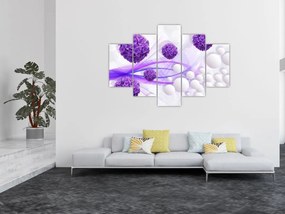 Obraz - Bilă, bile mici, flori (150x105 cm)
