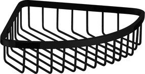 Etajera dus de colt negru mat Omnires Uni 20 cm