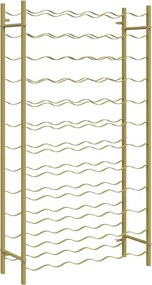 vidaXL Suport sticle de vin pentru 72 sticle, auriu,metal