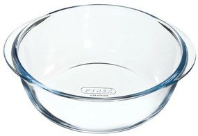 Pyrex Vas rotund din sticlă pentru cuptor, 2,3 l,26 x 23 x 8 cm