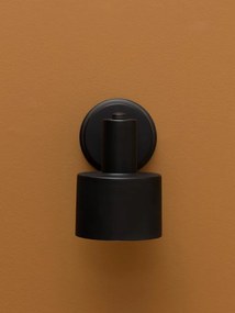 Aplică de perete din metal negru, formă cilindrică, finisaj mat, 20 × 17 × 11 cm, „Spot Black Edition"