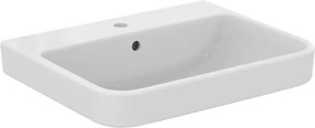 Lavoar suspendat Ideal Standard i.life B alb lucios SmartGuard 50 cm cu orificiu baterie si preaplin