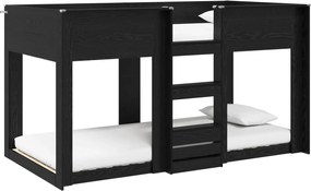 vidaXL Pat Etajat pentru Copii Stejar Negru 80 x 200 cm Lemn compozit