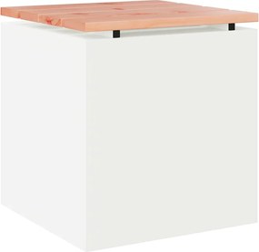 vidaXL Bancă de grădină Alb 40 x 40 x 43 cm Oțel