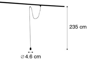 Lampă suspendată cu suspensie pe șină aurie - Cavalux