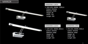Aplica de perete LED pentru oglinda / tablou Fino 12W MYMIR003WL-L12CH