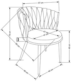 Scaun de bucaterie Noemi, gri
