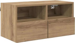 vidaXL Dulap TV de perete Pe perete Stejar Artizanal 60 x 30 x 30 cm