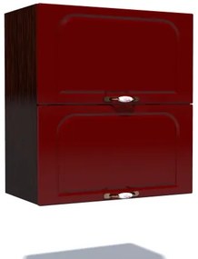 Corp superior 80 cu 2 usi orizontale Zebra MDF tulip rosu