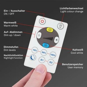Plafonieră LED dimabilă SLIM LED/22W/230V Wi-Fi Tuya Briloner 7059-015 + telecomandă
