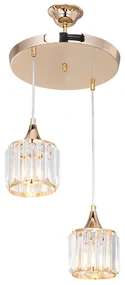 Lustra Zeyra Metal Auriu Sticla 30x70 cm