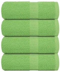 vidaXL Prosoape pentru oaspeți 4 buc Verde măr 360 g/m² 100% bumbac