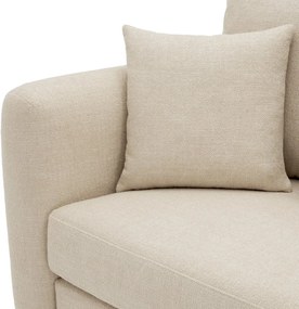 Canapea LUX furnir de stejar, tesatura Renato ecru, Amadeo