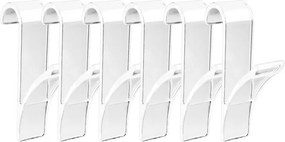 WENKO Cârlige pentru caloriferul din baie, transparente, set 6 buc