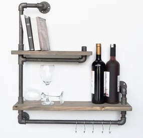 Etajeră de perete BORURAF 58x60 cm molid