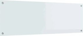 vidaXL Panou de bucătărie Alb 120 x 40 cm sticlă securizată